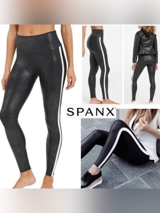 SPANX Pants - SPANX Faux Leather Legging with side strip
